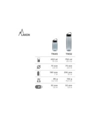 Bottiglia in Tritan da 0,75 L. tappo a vite rosso