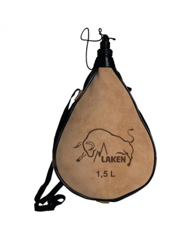 LAKEN LEDER FELDFLASCHE | 1,5L | GERADE FORM