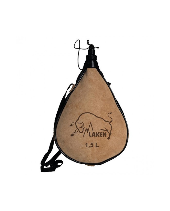 LAKEN LEDER FELDFLASCHE | 1,5L | GERADE FORM