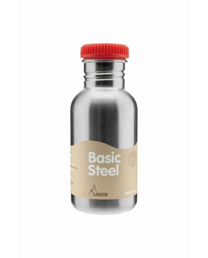 Bottiglia in acciaio inox 0,50L tappo rosso