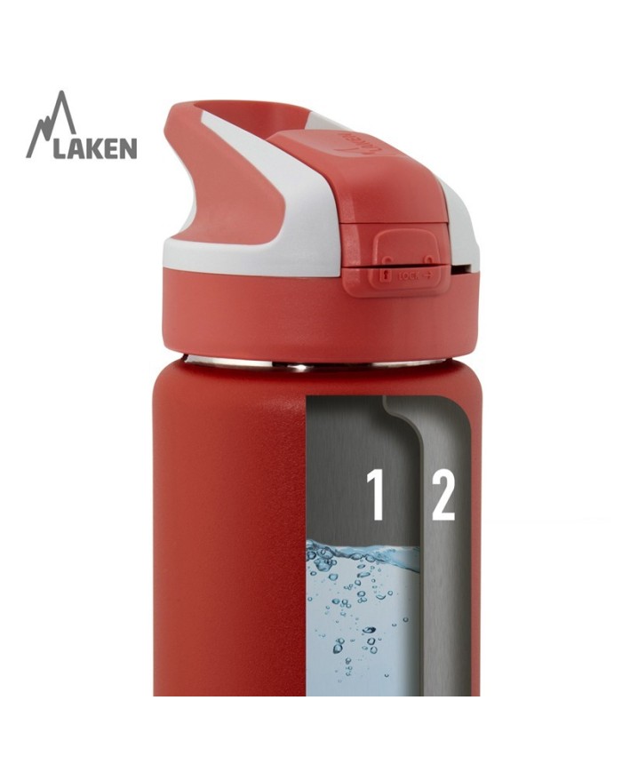 St. steel thermo bottle 18/8 Summit  - 0,75L  - Green