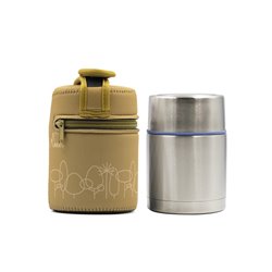 Stainless steel thermo food container 0.5 L. DRINKLIFE+COVER FOREST
