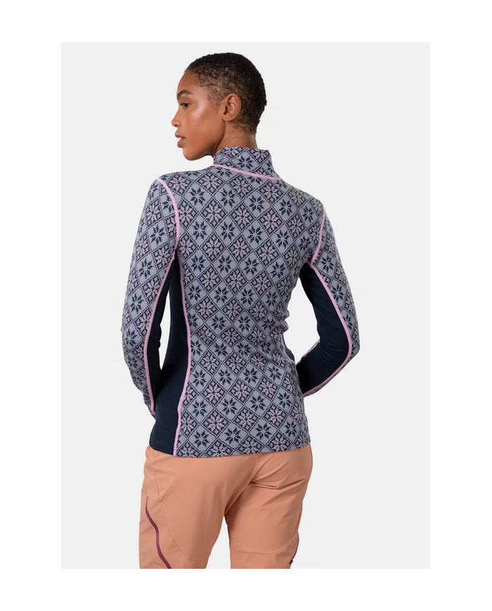 Rose Half Zip Baselayer Top - 100% Merino Wool Rose Half Zip Baselayer Top - 100% Merino Wool