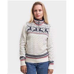 Reindeer women´s collared sweater