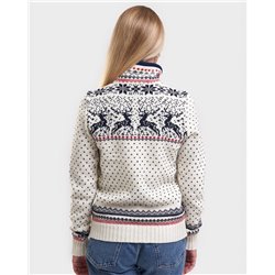 Reindeer women´s collared sweater