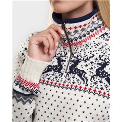 Reindeer women´s collared sweater