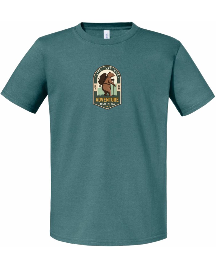 Detské bavlnené tričko - Turista medveď