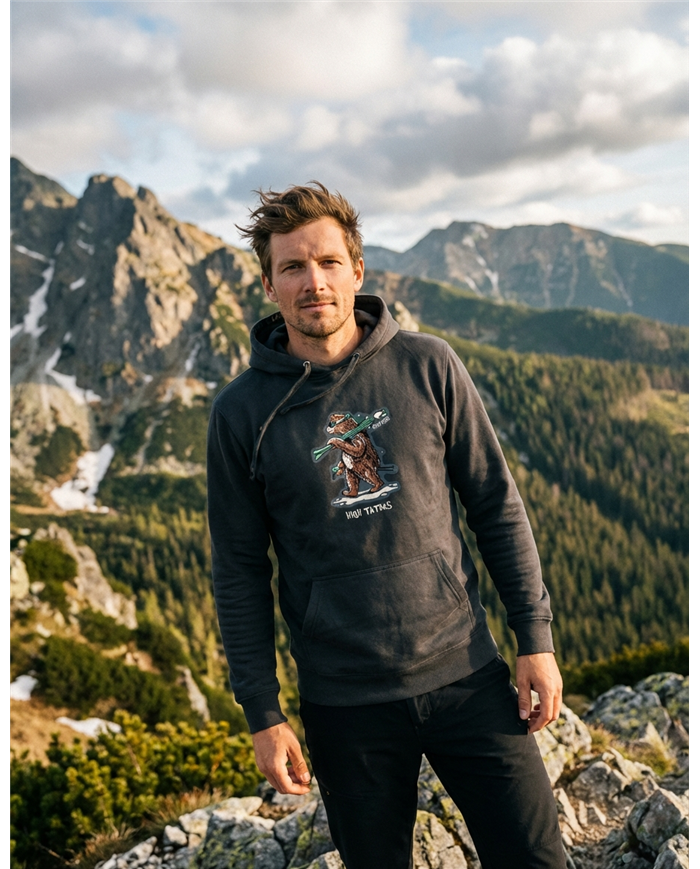 Pánska mikina s kapucňou - Lyžiar