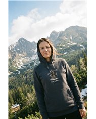 Dámska mikina s kapucňou - Lyžiar