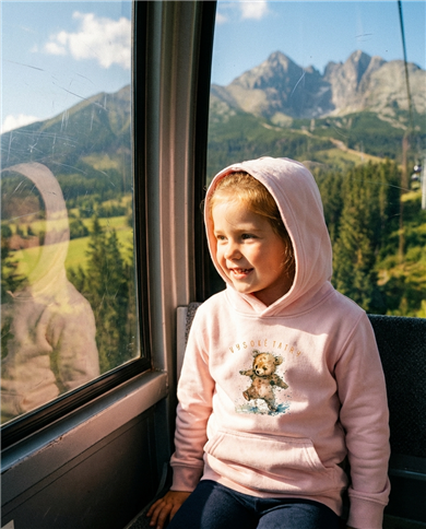 Dievčenská mikina s kapucňou - Medvedík