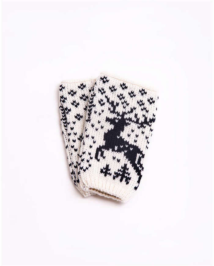 Reindeer woolen mitts