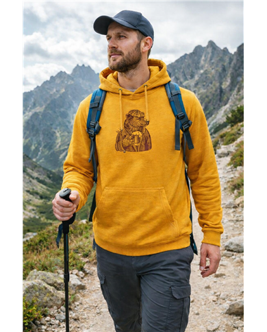 Pánska mikina s kapucňou - Medveď