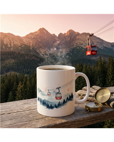 Keramický hrnček - Lanovka