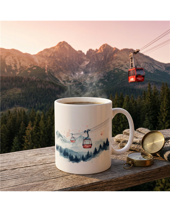 Keramický hrnček - Lanovka