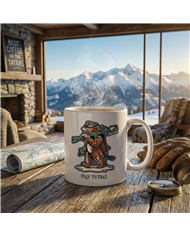 Keramický hrnček - Lyžiar