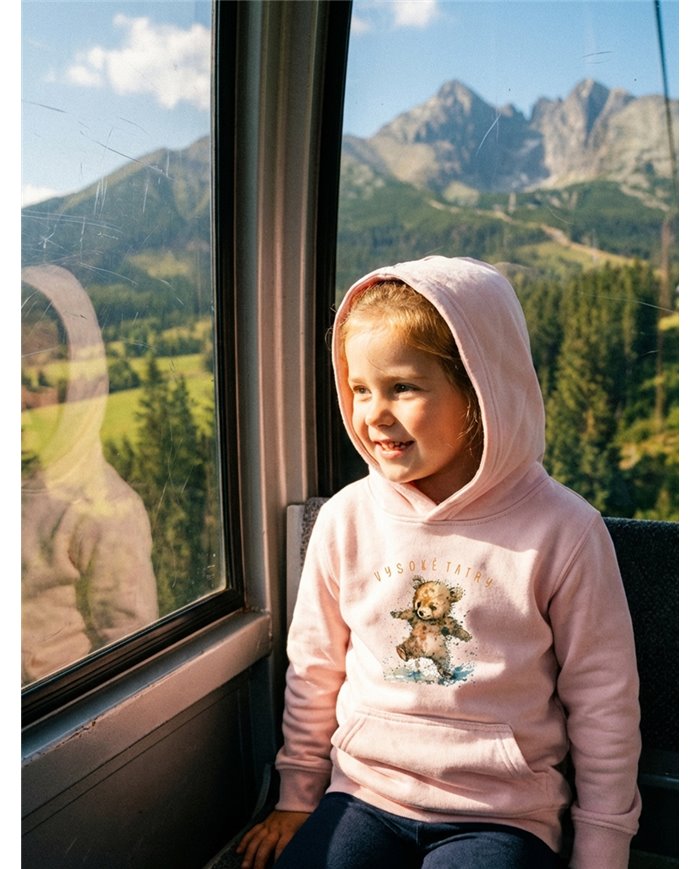 Dievčenská mikina s kapucňou - Medvedík