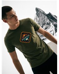 Pánske bavlnené tričko - Mountains kosoštvorec