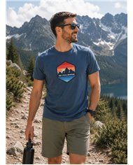 Pánske bavlnené tričko - Adventure šesťuholník