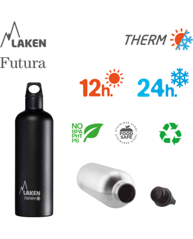 LAKEN FUTURA THERMO nerezová termo fľaša 750ml ružová