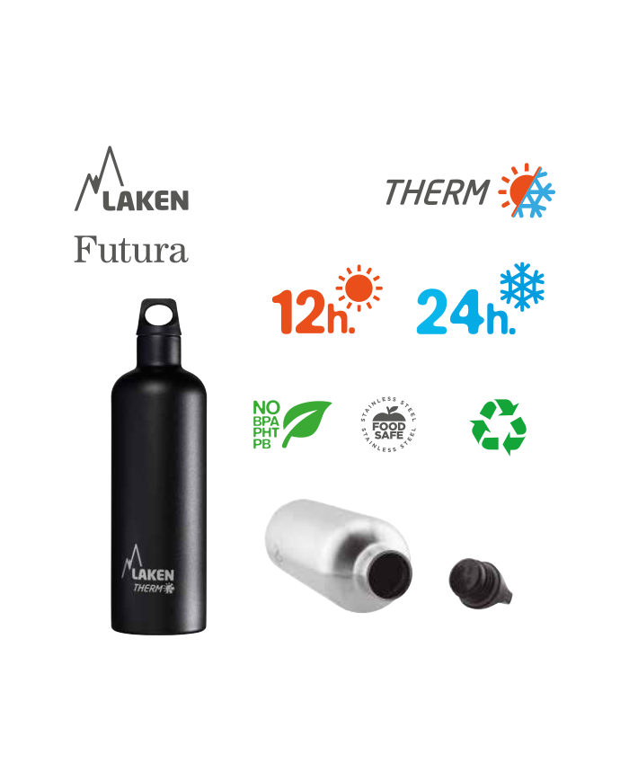 LAKEN FUTURA THERMO nerezová termo fľaša 750ml ružová