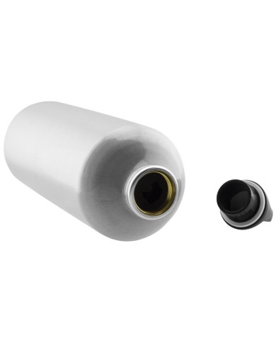 Alu. Bottle Futura 1 L.-Pink Cap -Green Bot.