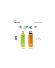 Alu. Bottle Futura 1 L.-Pink Cap -Green Bot.